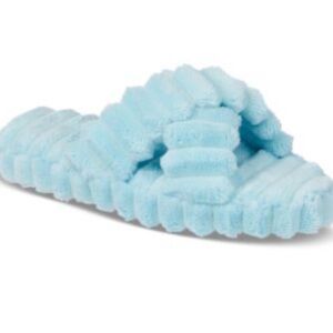 🆕 Isotoner Signature 🩵 Spa Plush Slide Slippers XL | Light Blue | NWT